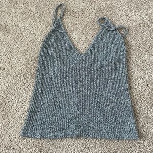 Brandy Melville Gray Ribbed Sweater Tank